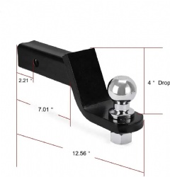 Pintle hook with hitch ball